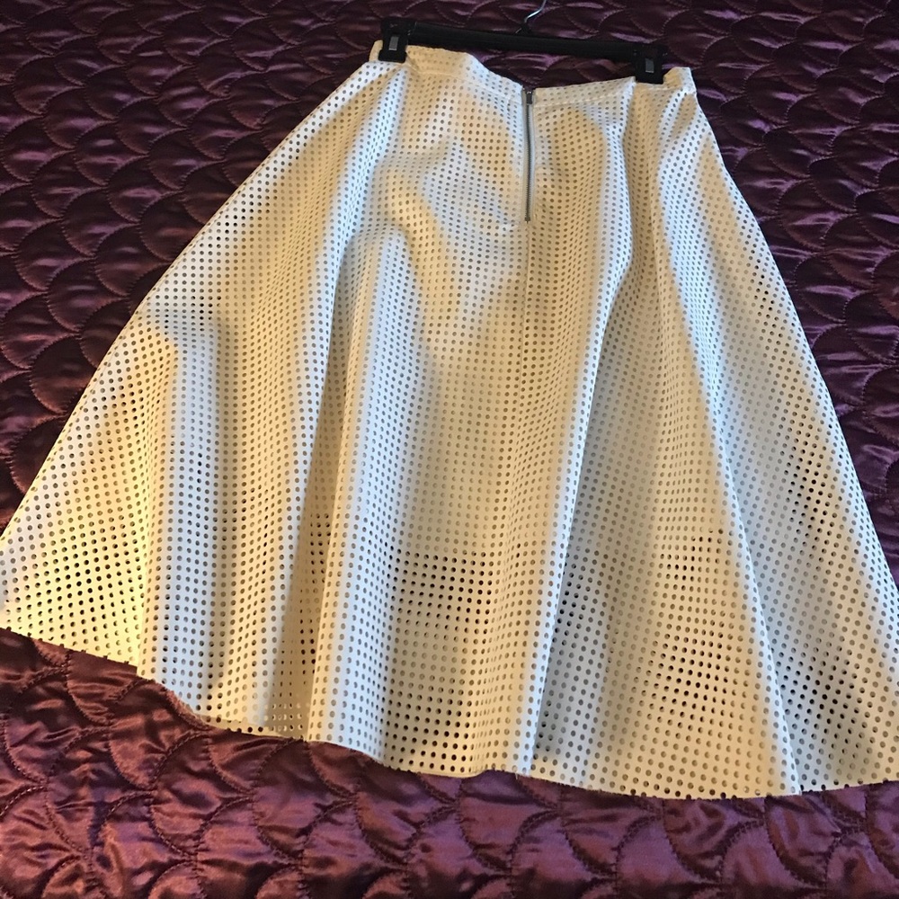 *Brand New white faux leather Skirt!